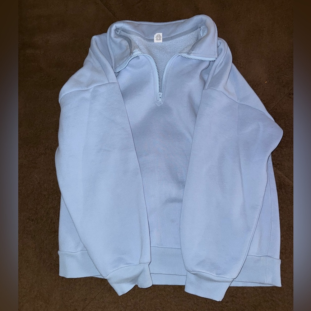 Women’s light blue quarter zip pullover size S